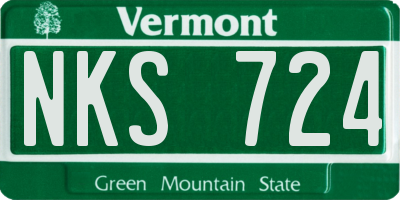 VT license plate NKS724