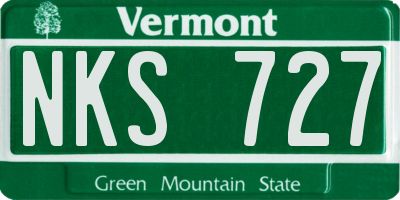 VT license plate NKS727