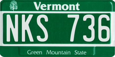 VT license plate NKS736