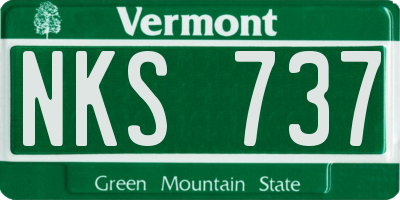 VT license plate NKS737