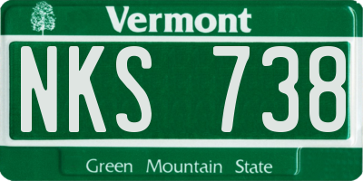 VT license plate NKS738
