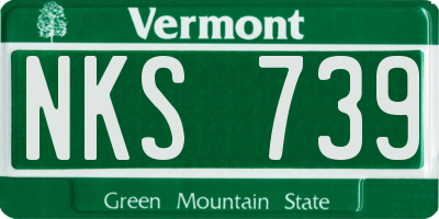 VT license plate NKS739