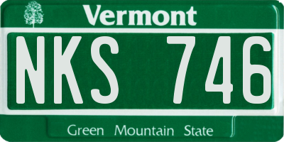VT license plate NKS746