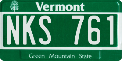 VT license plate NKS761
