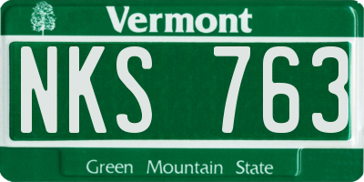 VT license plate NKS763