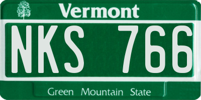 VT license plate NKS766