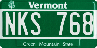 VT license plate NKS768