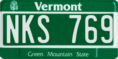 VT license plate NKS769
