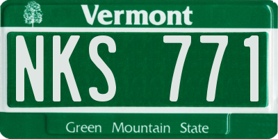 VT license plate NKS771