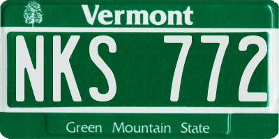 VT license plate NKS772