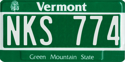 VT license plate NKS774