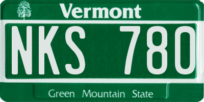 VT license plate NKS780