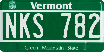 VT license plate NKS782