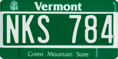 VT license plate NKS784