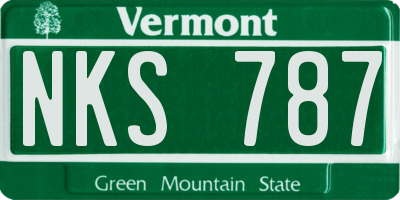 VT license plate NKS787