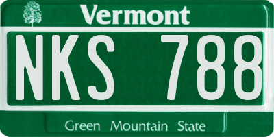 VT license plate NKS788