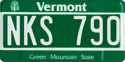 VT license plate NKS790
