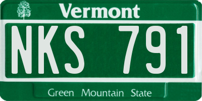 VT license plate NKS791