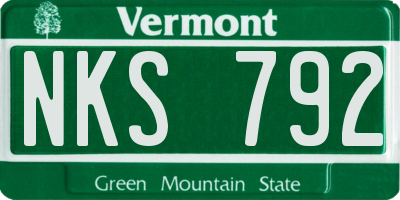 VT license plate NKS792