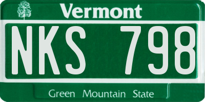 VT license plate NKS798