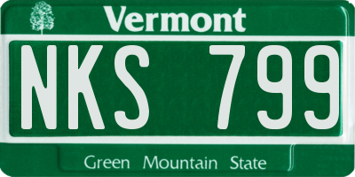 VT license plate NKS799
