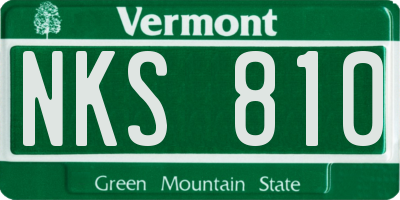 VT license plate NKS810