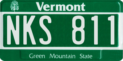 VT license plate NKS811