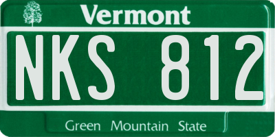 VT license plate NKS812