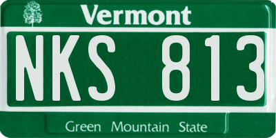 VT license plate NKS813