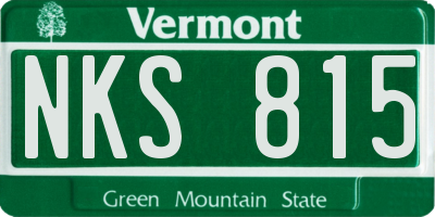 VT license plate NKS815