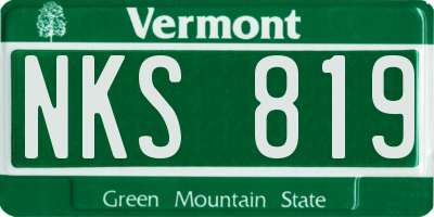 VT license plate NKS819