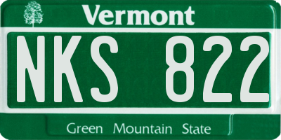 VT license plate NKS822