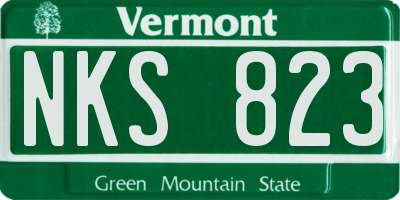 VT license plate NKS823