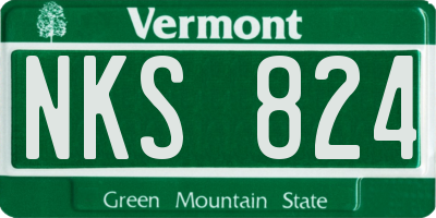 VT license plate NKS824