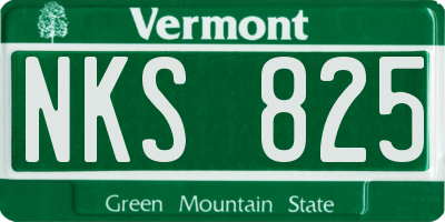 VT license plate NKS825