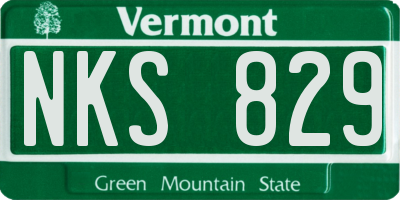 VT license plate NKS829
