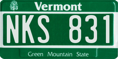 VT license plate NKS831