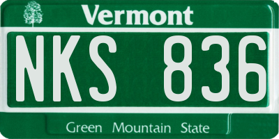 VT license plate NKS836