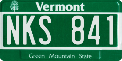 VT license plate NKS841