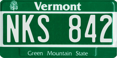 VT license plate NKS842
