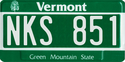 VT license plate NKS851