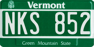 VT license plate NKS852