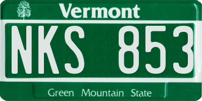 VT license plate NKS853