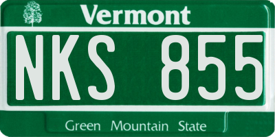 VT license plate NKS855
