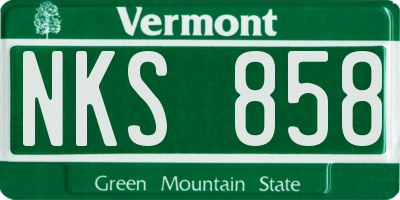 VT license plate NKS858