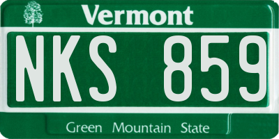 VT license plate NKS859