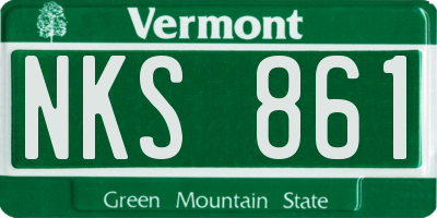 VT license plate NKS861