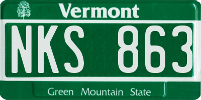 VT license plate NKS863
