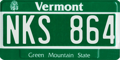 VT license plate NKS864