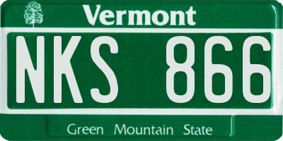 VT license plate NKS866